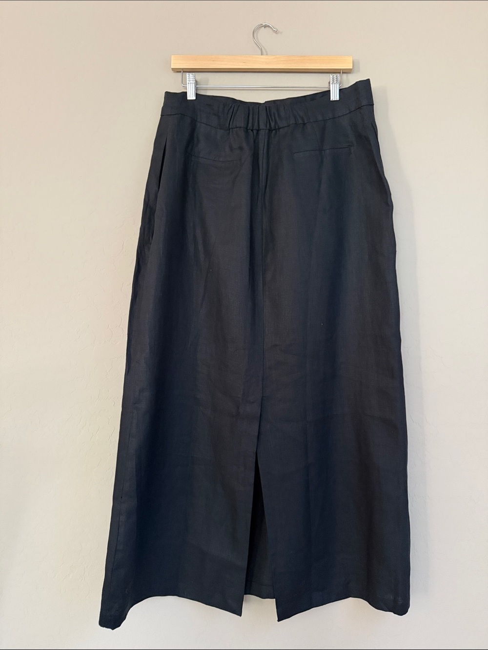 Faithfull the Brand Black Linen Set Nelli Maxi Skirt & Strapless Crop Top SZ 12 - Picture 8 of 16